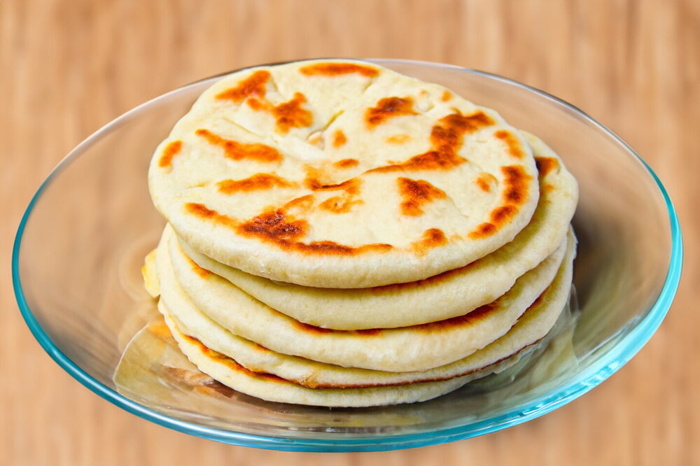 Milk Flatbreads Cooked in a Skillet
