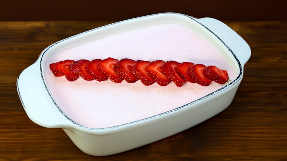 Strawberry Soufflé with Gelatin