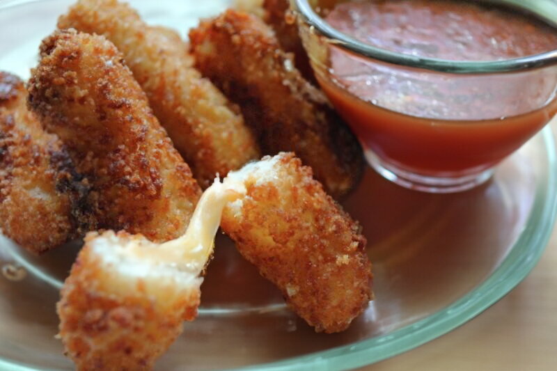 Breaded Fried Cheese Sticks