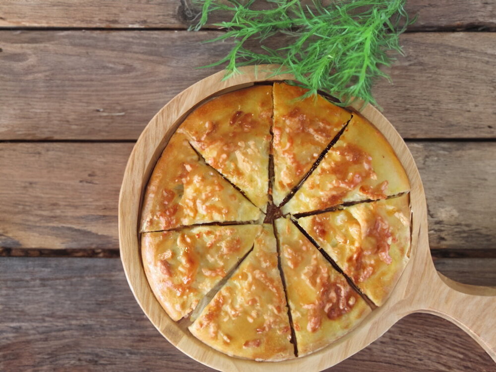 Oven-Baked Cheese Khachapuri from Yeast Dough