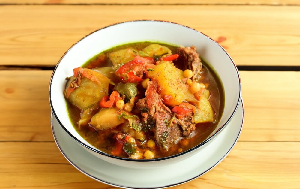 Azerbaijani Lamb Bozbash Soup with Chickpeas