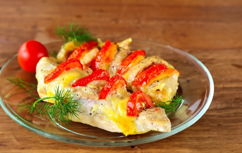 Baked Chicken Fillet with Tomato and Cheese