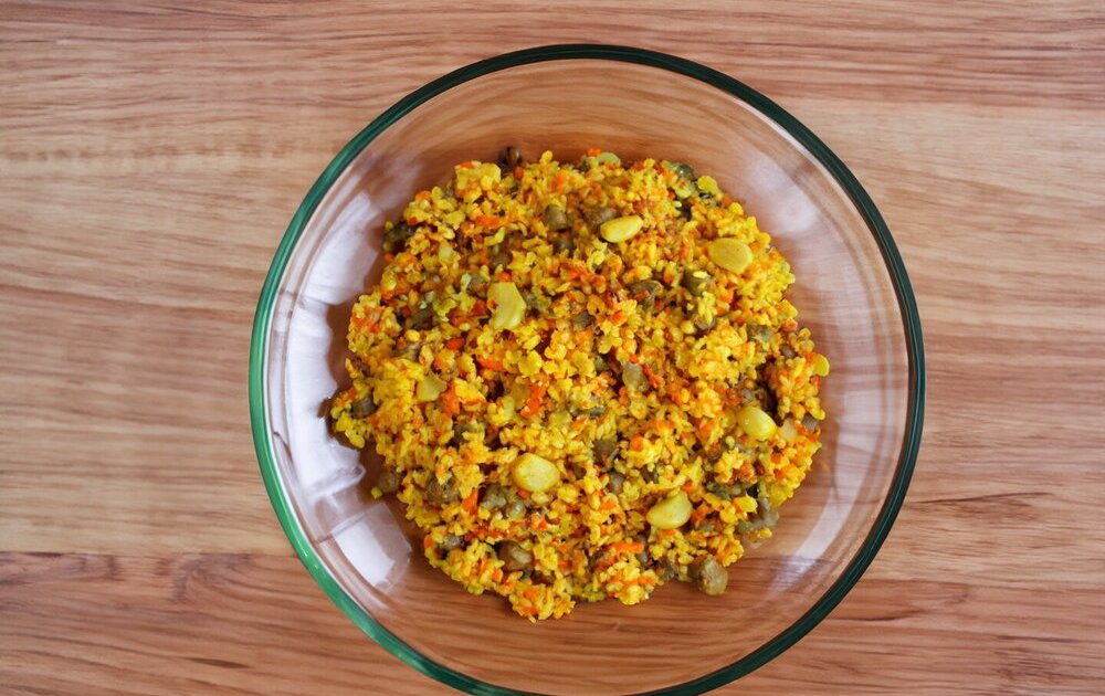 Pilaf with Chicken Hearts in a Cauldron