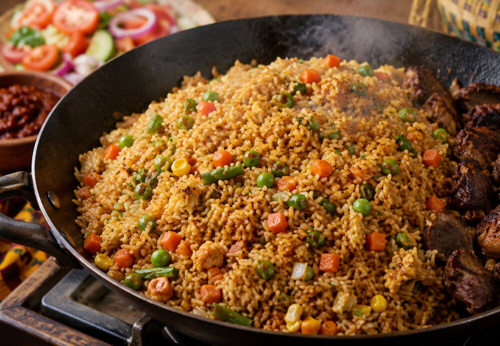 Fried Rice the Ghana Party Way: The “Smoky Wok” Flavor Without a Restaurant Burner