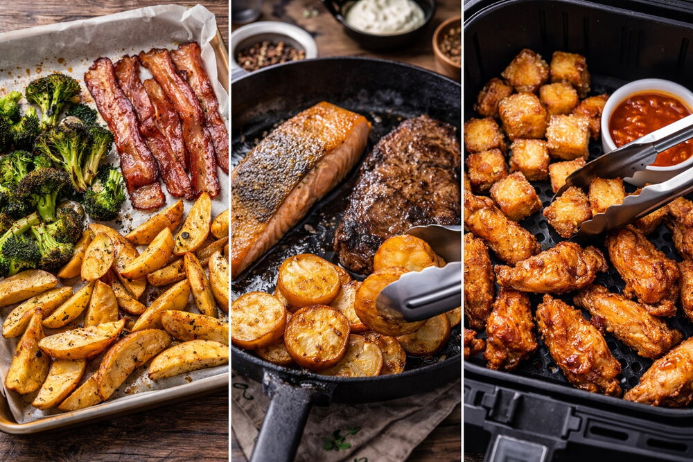 Oven vs Pan vs Air Fryer: Best Method for 10 Popular Foods (Crispy, Juicy, Fast)