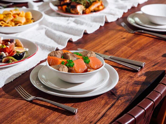 Baked beef with pumpkin