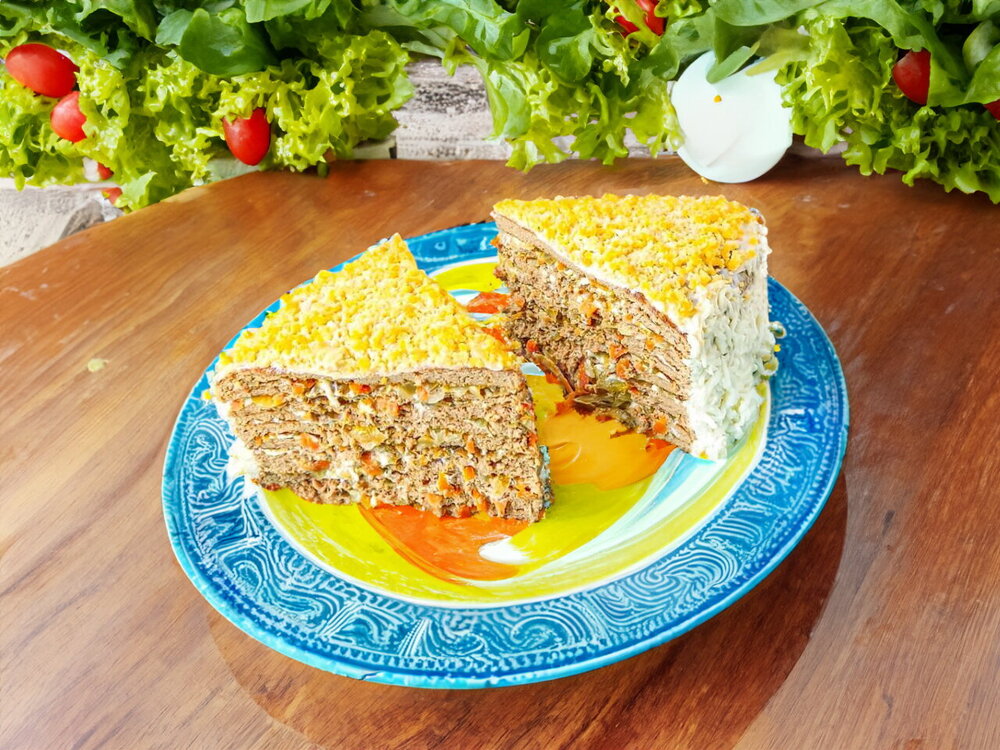 Liver Cake with Carrots and Onions
