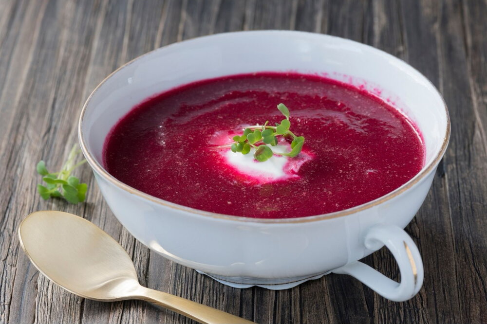Beetroot and coconut milk soup
