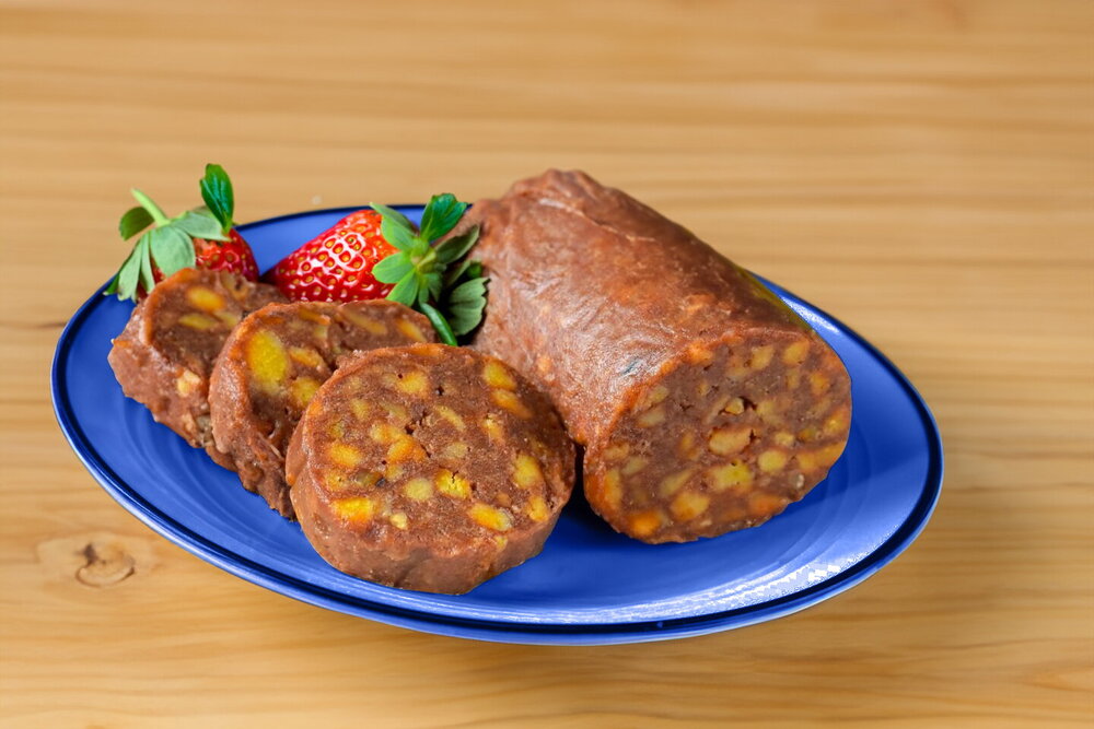 Creamy chocolate salami