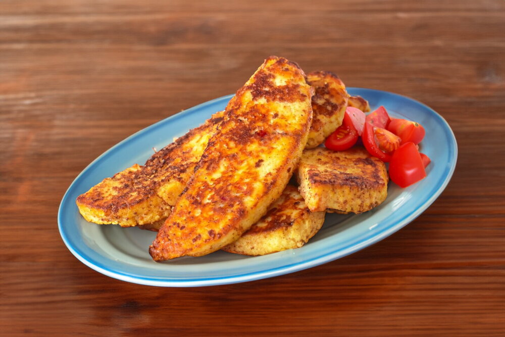 Fried Cheese with Garlic