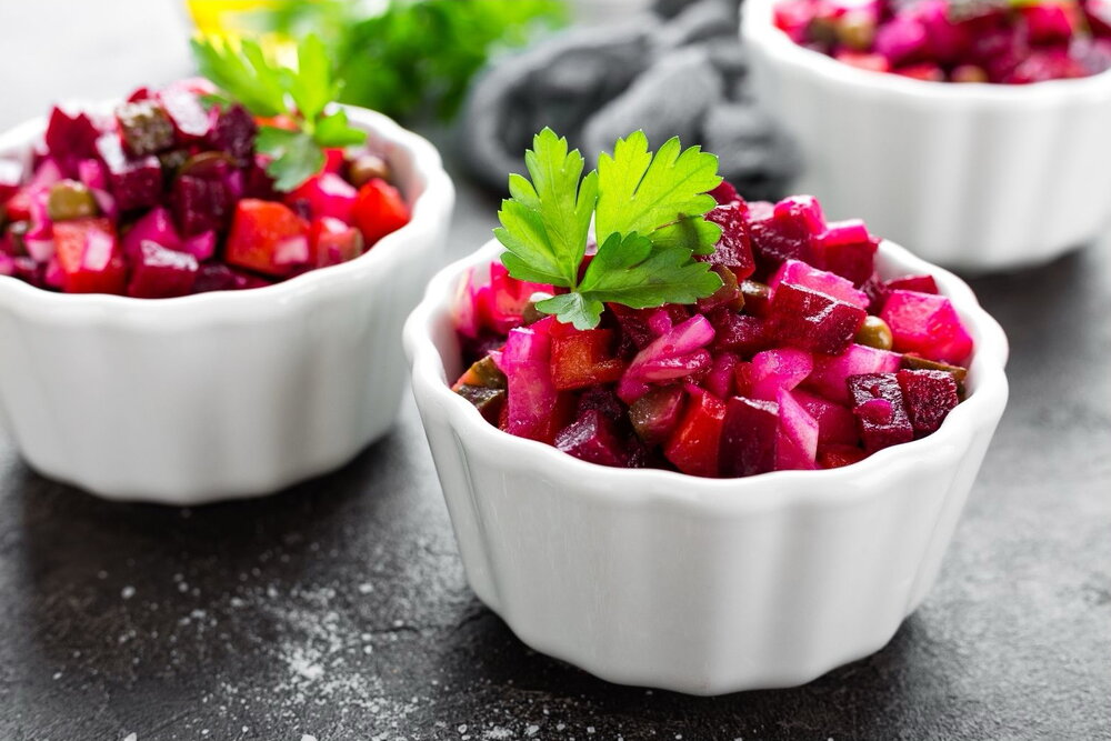 Beetroot and apple salad