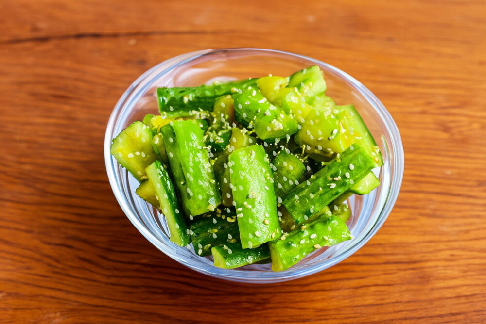 Quick Korean-Style Cucumbers in Soy Sauce