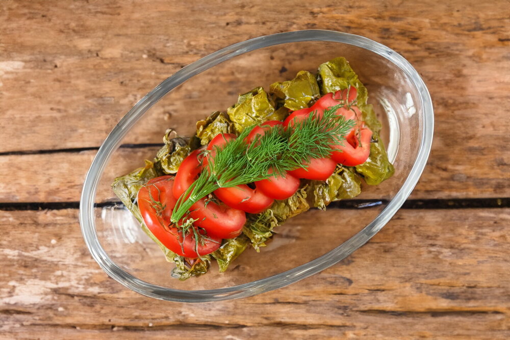 Armenian Tolma (Stuffed Grape Leaves with Meat)