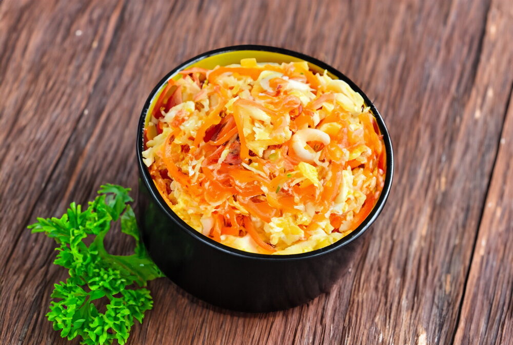 Korean Carrot and Cheese Salad