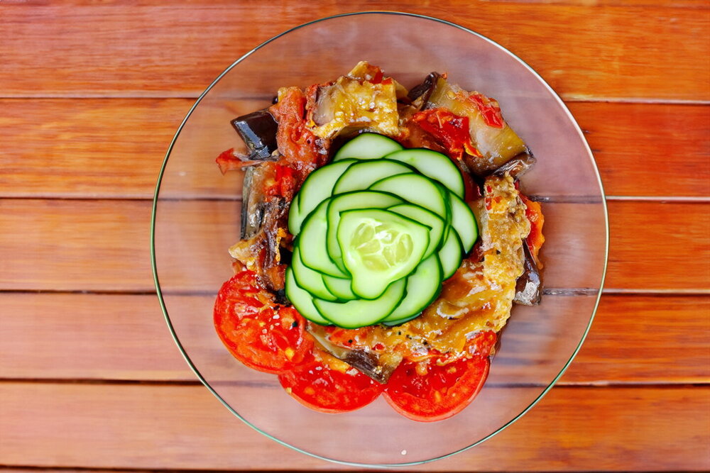 Mother-in-Law's Tongue Eggplant Rolls with Tomatoes for Winter