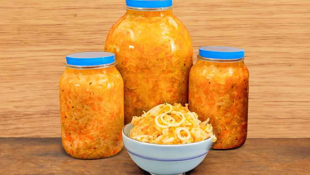 Cabbage with Carrots for Winter