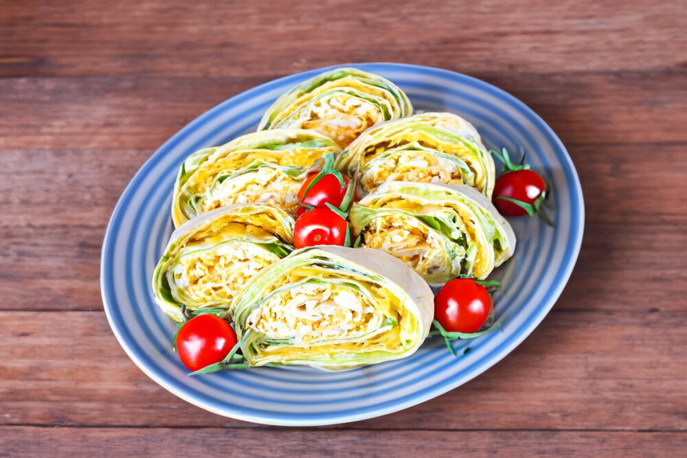 Lavash Roll with Cucumber and Cheese