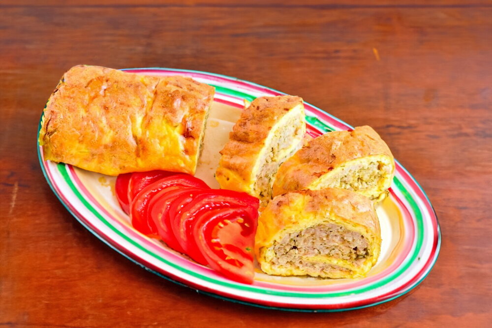 Zucchini Roll with Meat Filling (Baked in Oven)