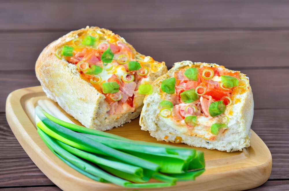 Stuffed Baguette in the Oven