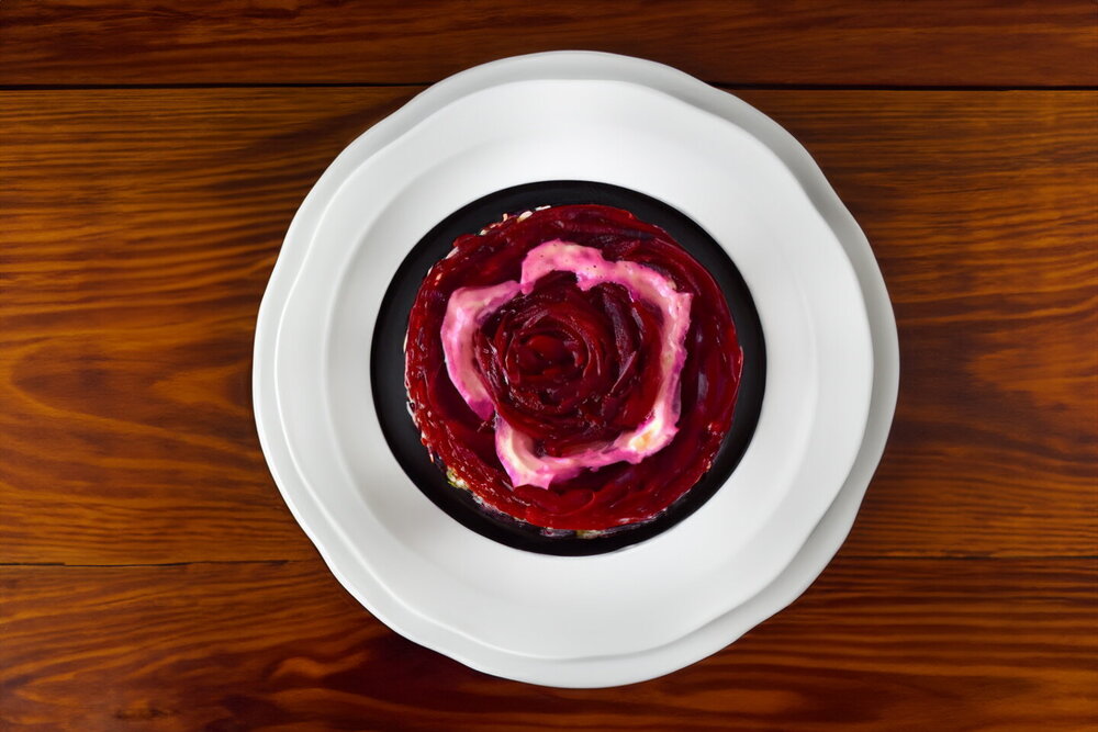 Beet Salad with Cheese and Garlic