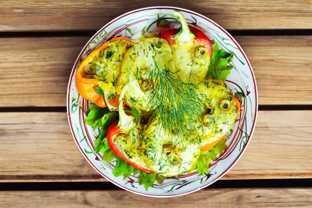 Oven-Baked Stuffed Bell Peppers with Cheese