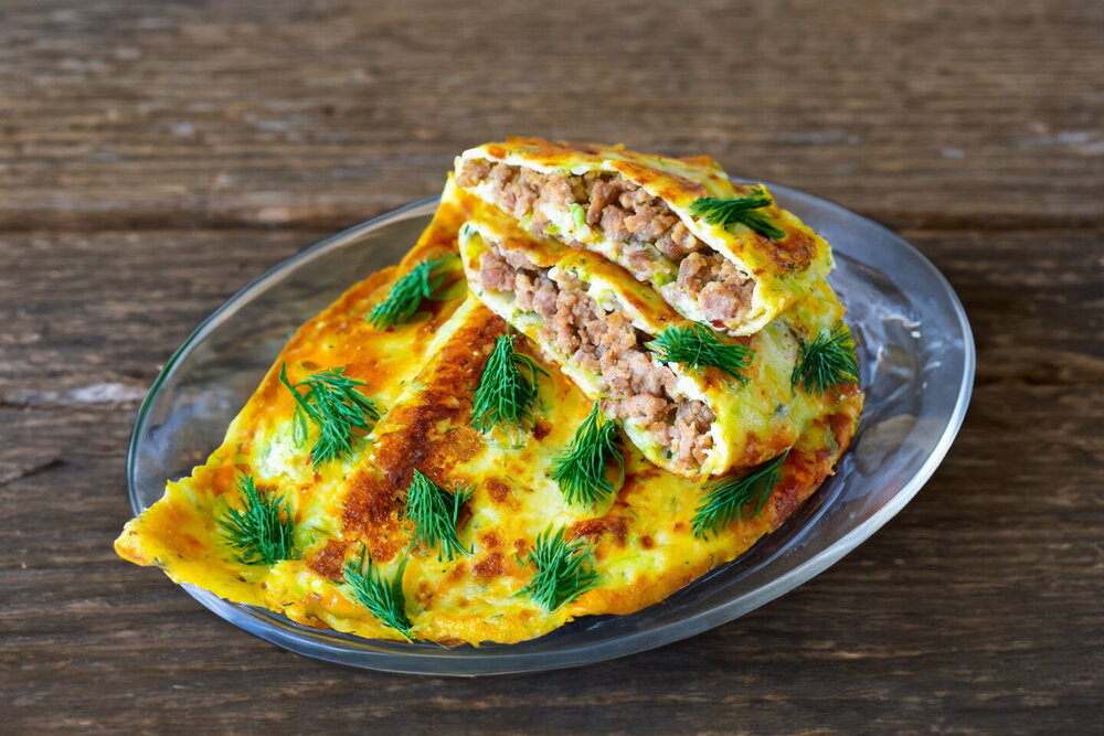 Zucchini Chebureki with Meat Filling