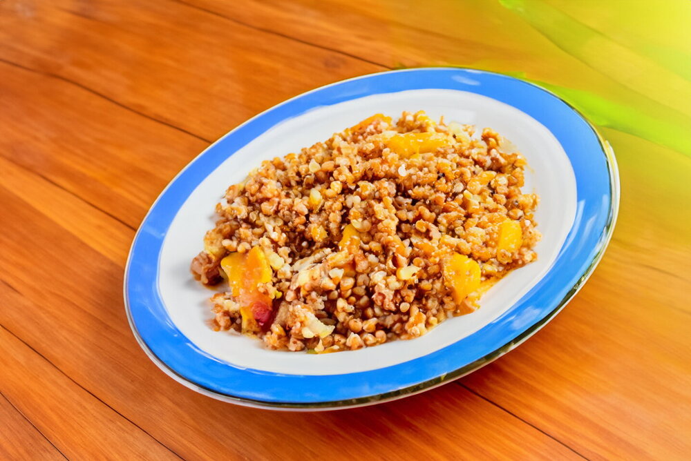 Buckwheat Porridge with Carrots and Onions