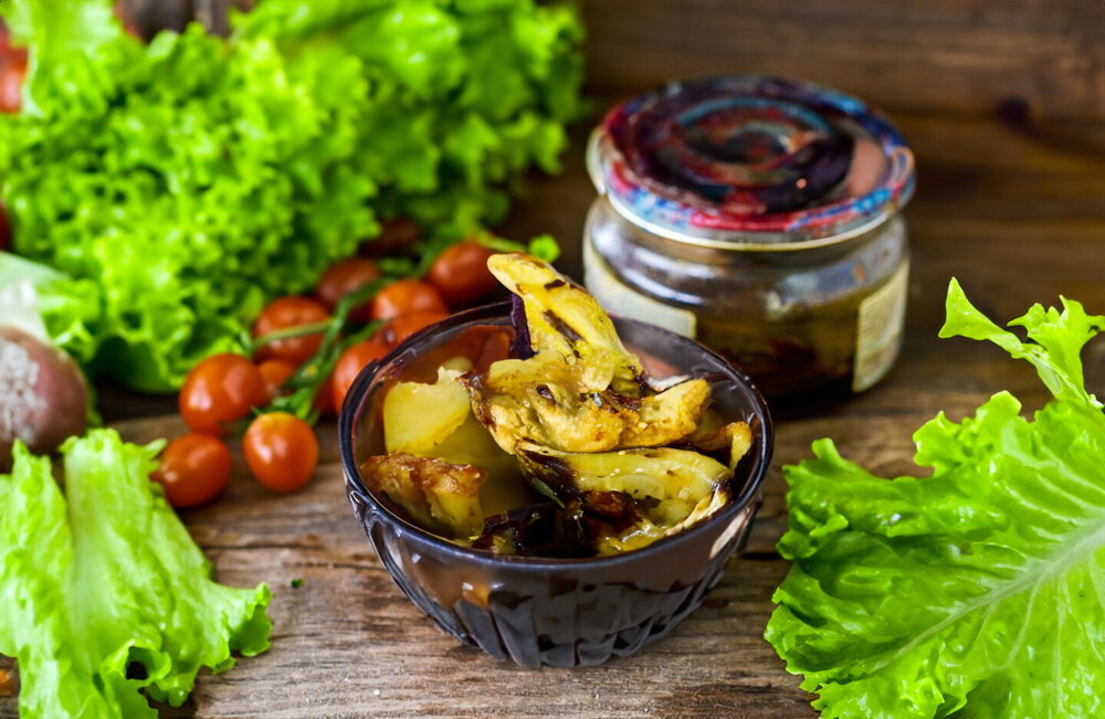 Eggplants with Garlic for Winter (No Sterilization)