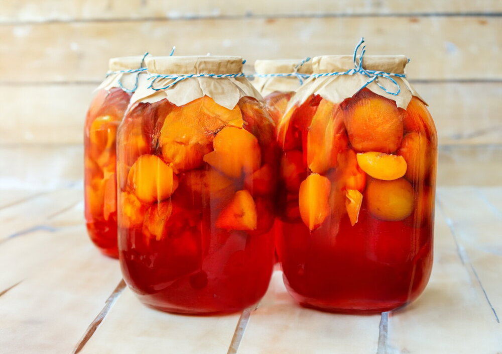 Plum and Peach Compote for Winter