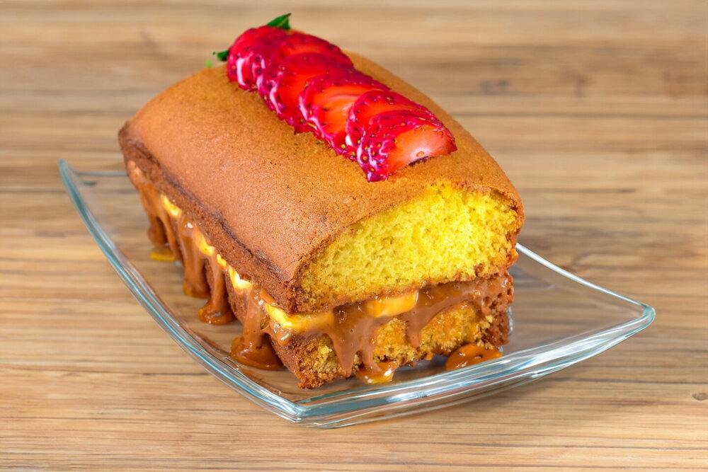 Semolina Cake with Bananas on Kefir