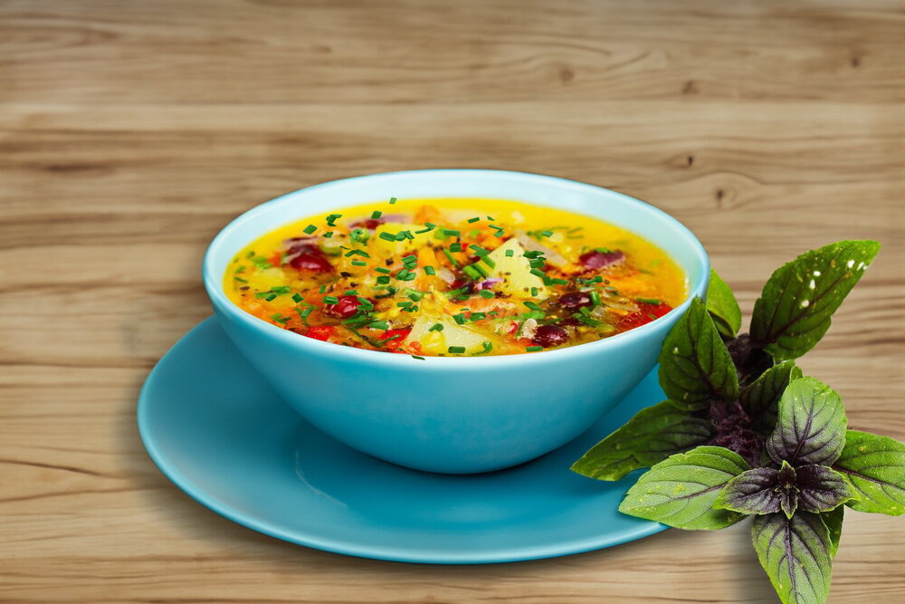 Soup with Canned Beans and Potatoes in Water