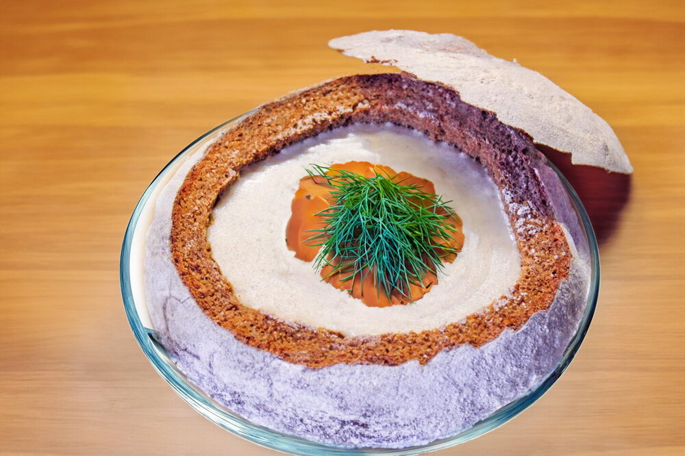 Czech Soup in Bread