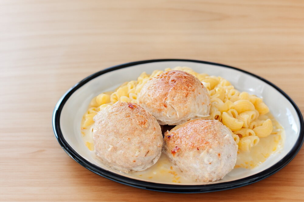 Ground Meat with Cheese in a Skillet