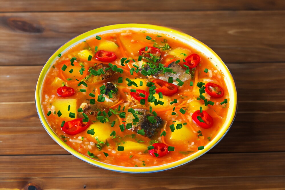 Canned Fish Soup in Tomato Sauce