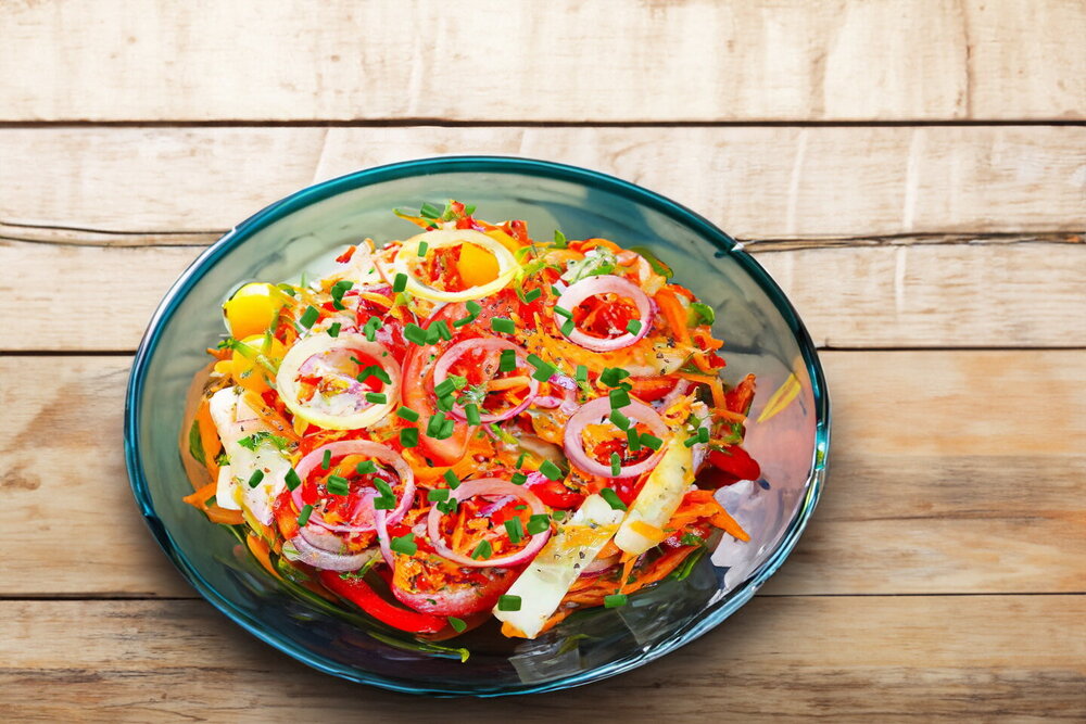 Cucumber, Tomato & Carrot Salad