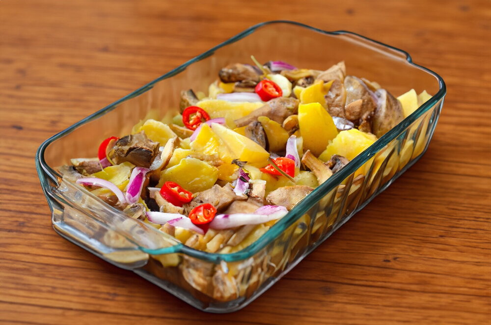 Baked Potatoes with Mushrooms