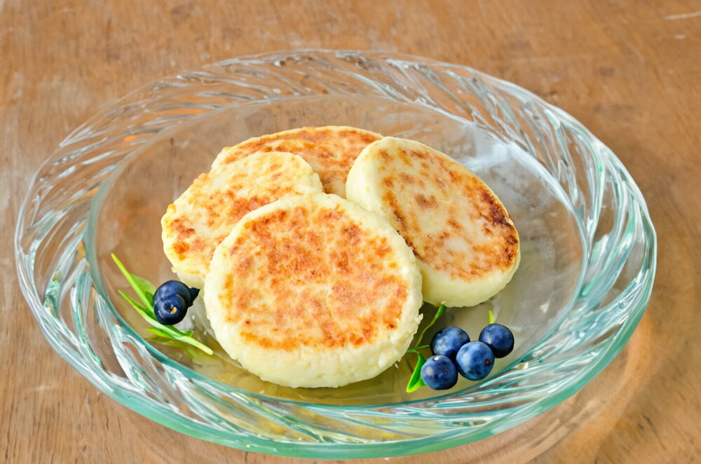 Cottage Cheese Pancakes with Rice Flour