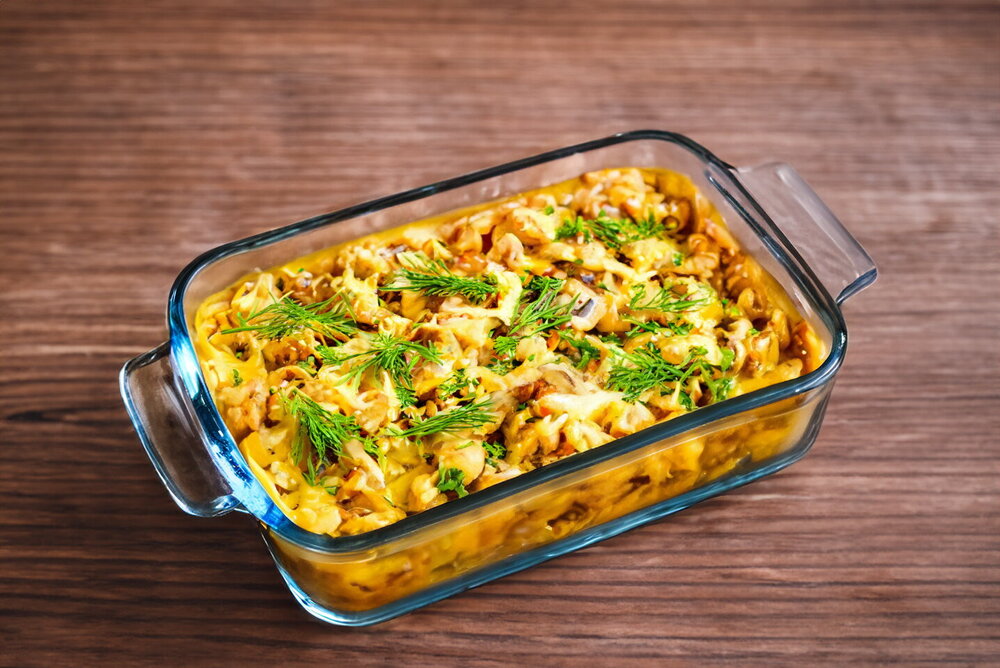 Baked Potatoes with Chicken and Mushrooms
