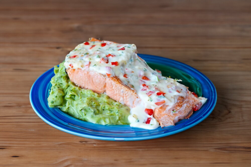 Chum Salmon Baked with Cheese