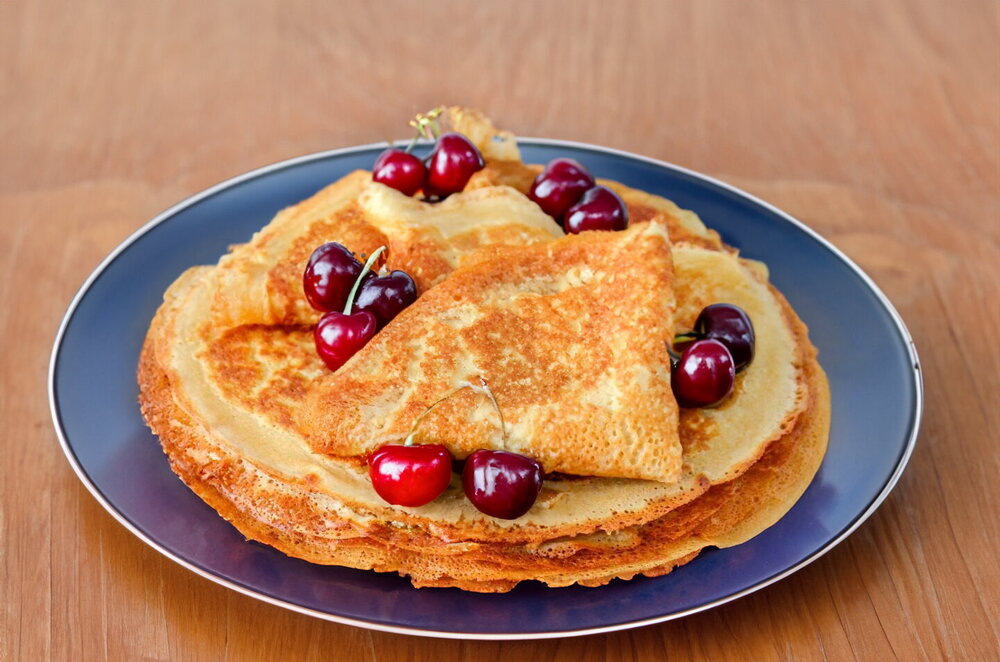 Thin Whey Pancakes with Holes