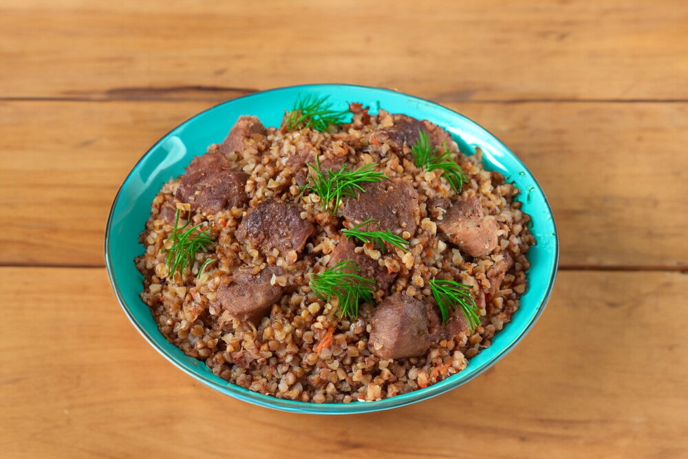 Buckwheat with Meat in a Cauldron