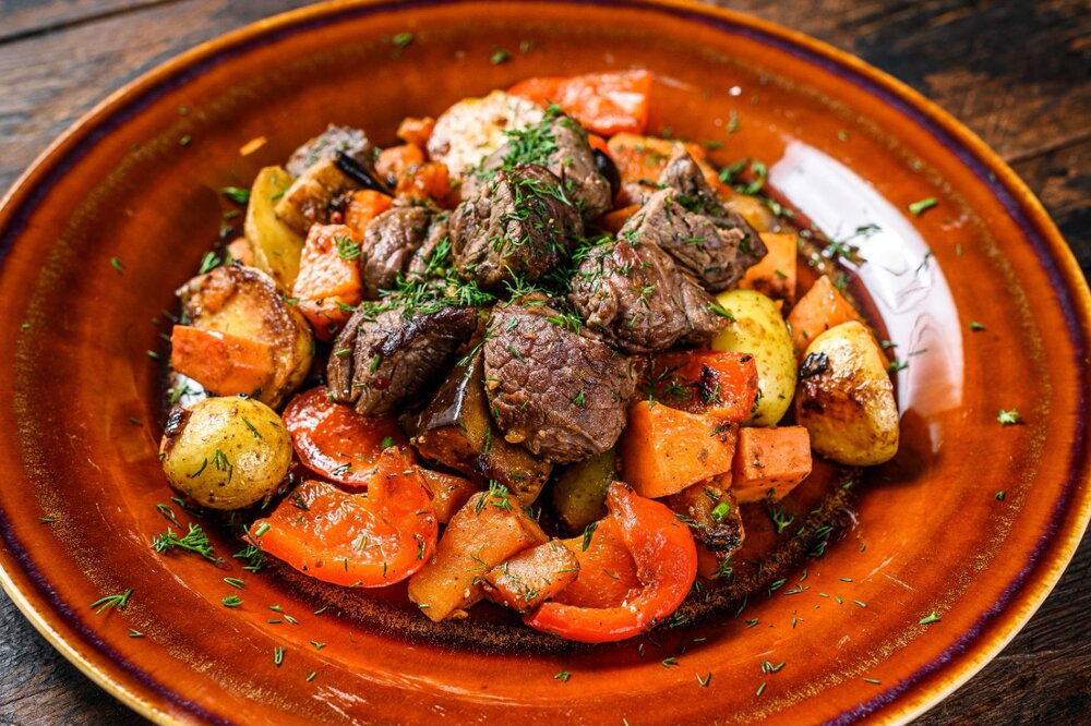 Braised lamb with sweet potatoes