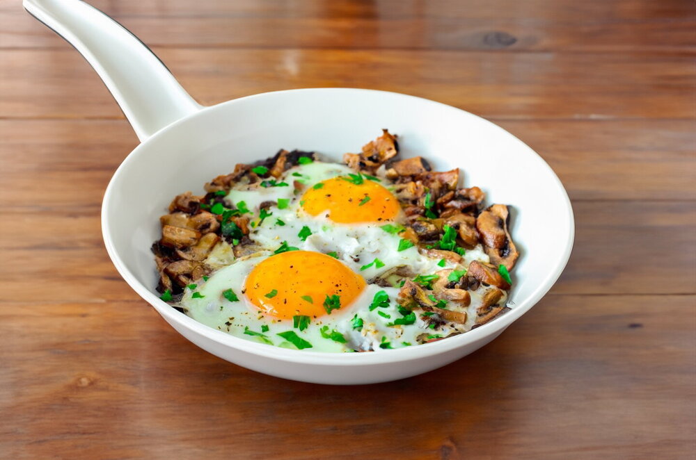 Fried Mushrooms with Egg