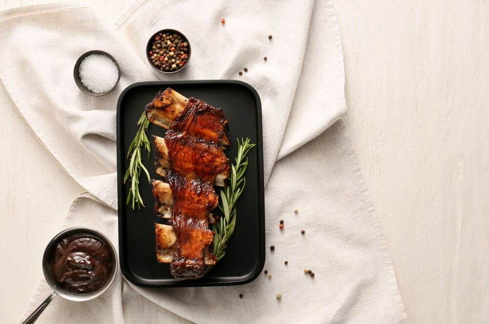 Braised barbecue beef short ribs