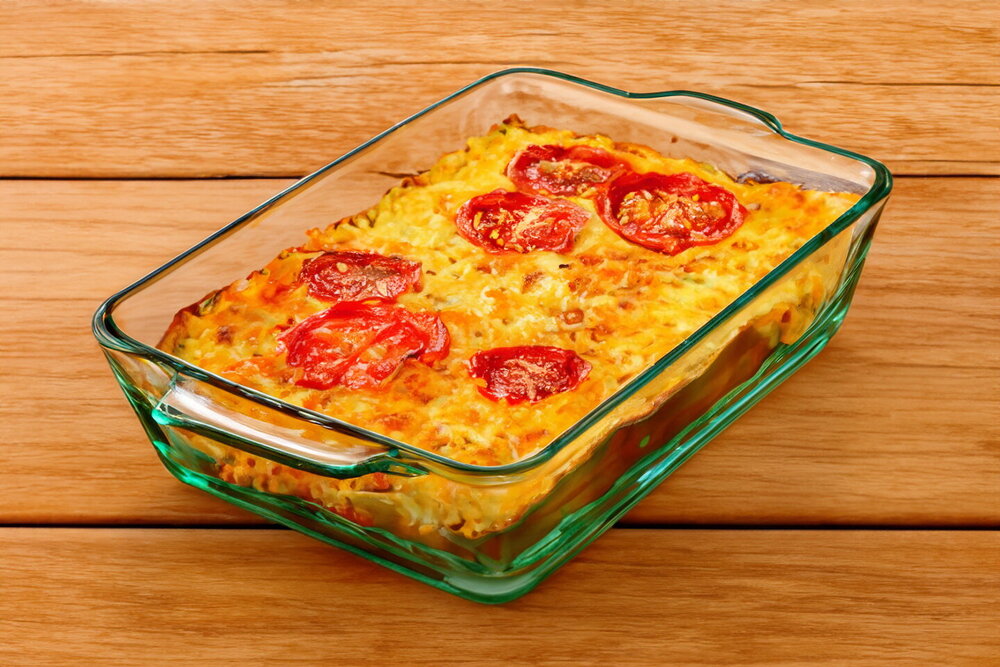 Cabbage, Egg, and Cheese Casserole in the Oven