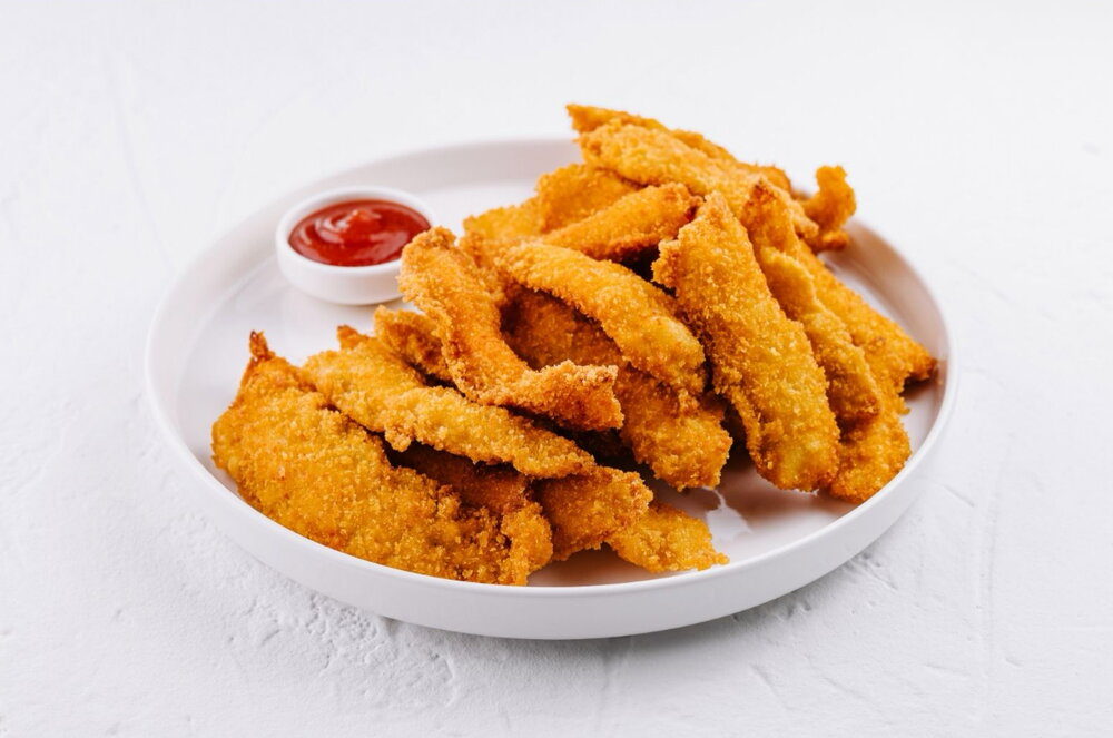 Breaded chicken nuggets