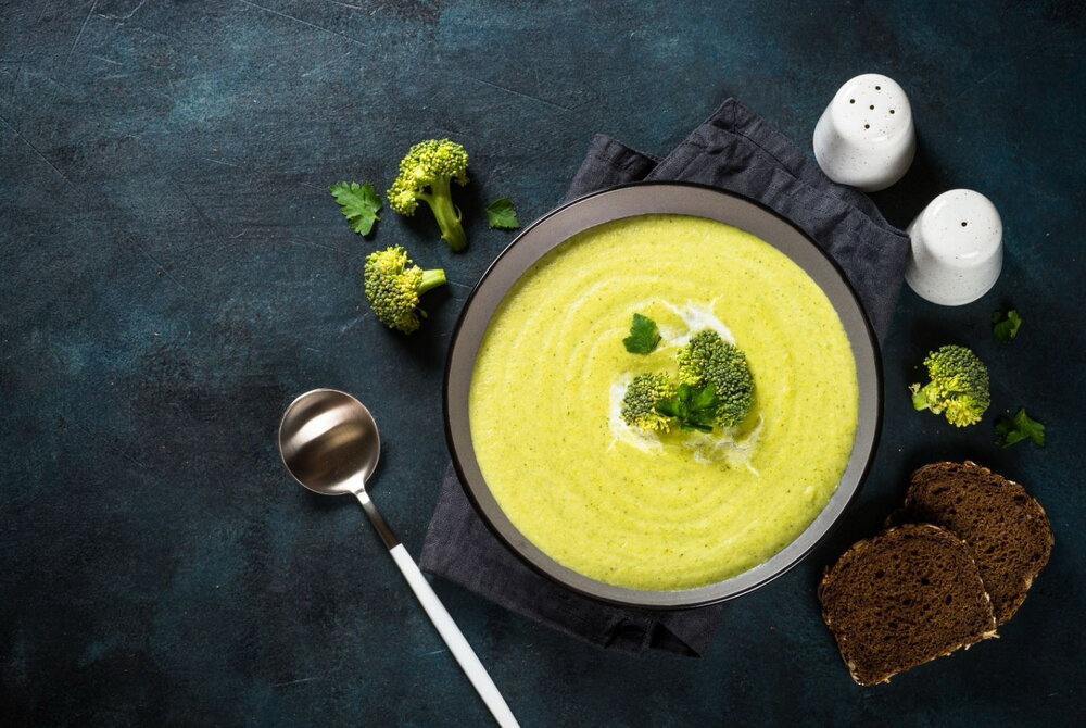Broccoli and cauliflower soup
