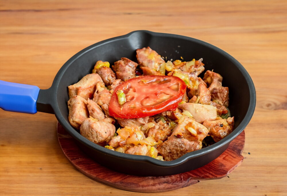 Turkey Fillet Pieces in a Skillet