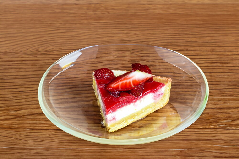 Strawberry and Cottage Cheese Pie