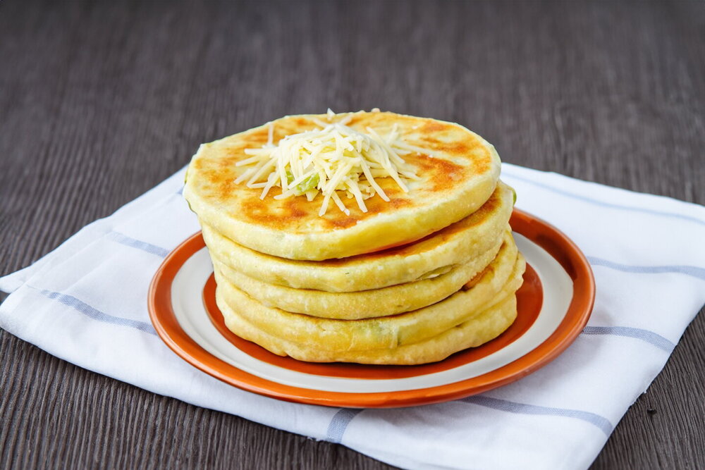 Cheese Khachapuri on Milk, Pan-Fried
